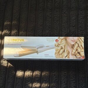 Professional Hair Straightener Curler - Gold